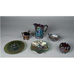 (6) Piece Carnival Glass Grouping
