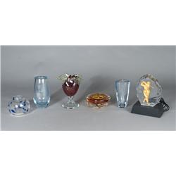 (6) Piece Collection of Art Glass