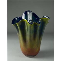 Large Adam Jablonski Art Glass Vase