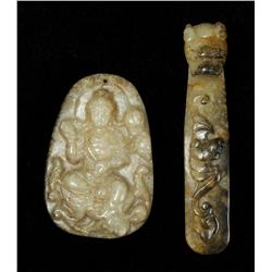 (2) Chinese Qing Carved Jades