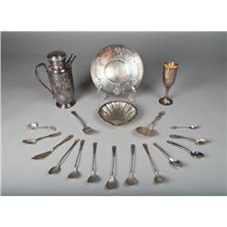(17) Pieces Silver Plate