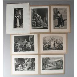 (7) Antique Lithographs