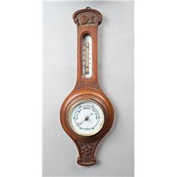 Antique Oak Barometer