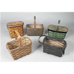 (5) Lunch/Gathering Baskets