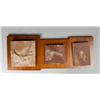Image 1 : (3) Fish Fossils on Wooden Plaques