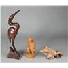 Image 1 : (3) Finely Carved Wood Animal Figures