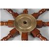 Image 2 : A Fine Brass and Solid Wood Ship's Wheel
