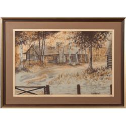 Georgia, Framed Chalk Pastel