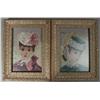 Image 1 : Pr. Of Framed Figural Needlepoints