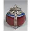Image 3 : Chinese Cloisonne and Hardstone Pot