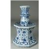 Image 1 : Large & Impressive Blue & White Candle Holder