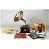 Image 1 : Antique Style Victrola & Records