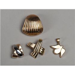 (4) 14K Gold Pendants