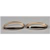 Image 1 : Pr. Of 14K Gold & Enamel Earrings
