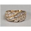 Image 1 : Ladies Diamond & 14K Gold Twist Band Ring