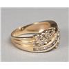 Image 2 : Ladies Diamond & 14K Gold Twist Band Ring