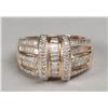 Image 1 : Ladies Diamond & 14K Gold Tapered Band Ring