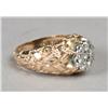 Image 2 : Diamond Cluster & 14K Gold Nugget Design Ring
