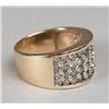 Image 2 : Four Row Diamond & 14K Gold Tapered Band Ring