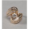 Image 1 : Diamond & 14K Gold Swirl Design Ring