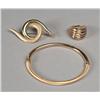 Image 1 : Ladies 14K Gold Bracelet, Ring & Brooch