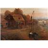 Image 2 : American Primitive Style Oil Painting on Board