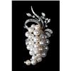 Image 1 : A Pearl and Diamond and 14K White Gold Brooch