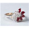Image 1 : Faux Ruby and Diamond Ring & Cubic Zirconia Ring