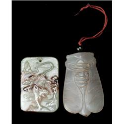 (2) Chinese Carved Pendants