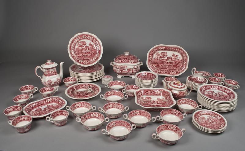 83 Piece Spode Pink Tower China Set 83-piece-spode-pink-tower-china-set