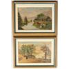 Image 1 : Pr. Of Late 19th C. Primitive Oil Paintings on Canvas