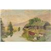Image 3 : Pr. Of Late 19th C. Primitive Oil Paintings on Canvas