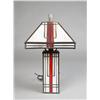 Image 1 : A Fine Art Deco Style Leaded Glass Table Lamp