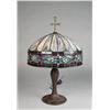 Image 1 : Tiffany Style Leaded Glass & Bronze Lamp