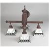 Image 1 : Arts & Crafts Style Leaded Glass Ceiling Fixture