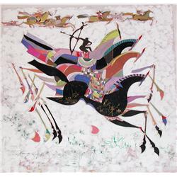 Li Zhong-Liang, Horses, Signed Giclee on Canvas