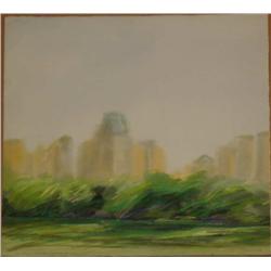 Joyce Rezendes, Central Park Spring,  Signed Drawing