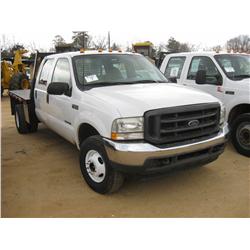 2003 FORD F350 4X4 CREWCAB FLATBED
