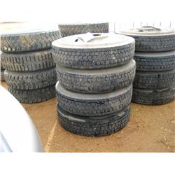 (1) LOT 4 11R22.5 TIRES & WHEELS