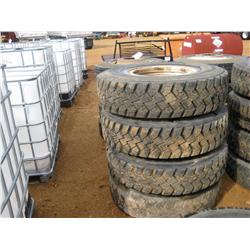 (1) LOT 4 315/80R22.5 TIRES & WHEELS