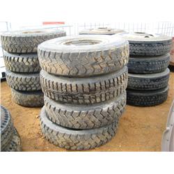 (1) LOT 4 315/80R22.5 TIRES & WHEELS