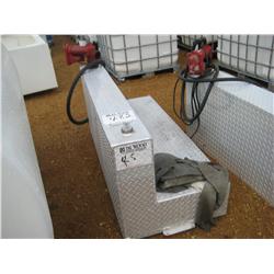 ALUMINUM L-SHAPED FUEL TANK W/ELECTRIC PUMP