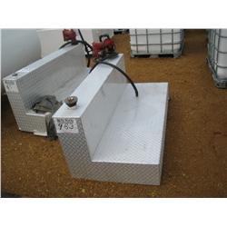 ALUMINUM L-SHAPED FUEL TANK W/ELECTRIC PUMP