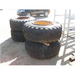 (4) 17.5R25 TIRES & WHEELS