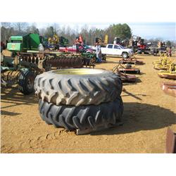 (1) LOT 2 18.4-38 TIRES & WHEELS