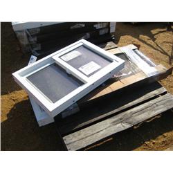 (1) LOT OF 4 VINYL REPLACEMENT WINDOWS
