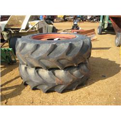 (1) LOT 20.8-38 FARM TRACTOR TIRES & WHEELS