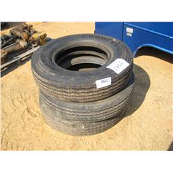 (1) LOT 3 8.25R-20 TIRES