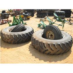 (1) LOT 4 TRACTOR TIRES & WHEELS