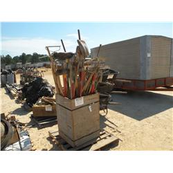 (1) LOT SHOVELS & BROOMS